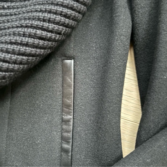 Mackage Aritzia Black Bessie Jacket Knit Lapel Wool Coat - XXS - Picture 6 of 8